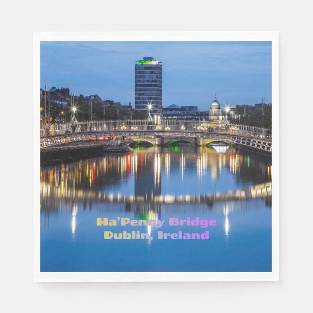 Serviette En Papier Ha'Penny Bridge, Dublin, Irlande (Devant)