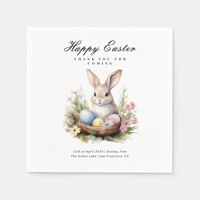 Serviette En Papier Happy Easter Party (Devant)