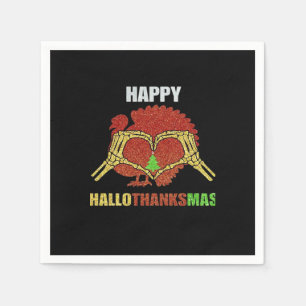 Serviette En Papier Happy Hallothanksmas Fun Holiday Season Mashup