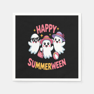Serviette En Papier Happy Summerween été Halloween drôle