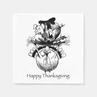 Serviette En Papier Happy Thanksgiving