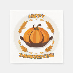Serviette En Papier Happy thanksgiving
