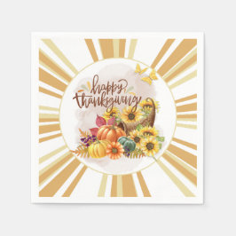 Serviette En Papier Happy Thanksgiving