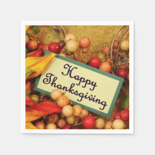 Serviette En Papier Happy Thanksgiving