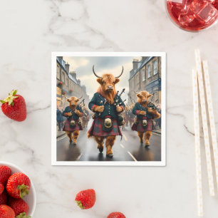 Serviette En Papier Harmonie des Highlands : groupe de vaches highland