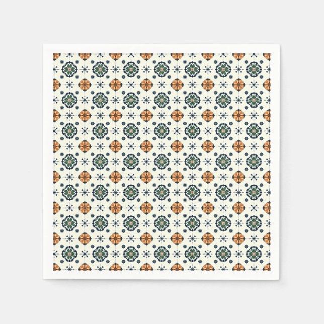 Serviette En Papier Harmonie Talavera Bloom (Devant)