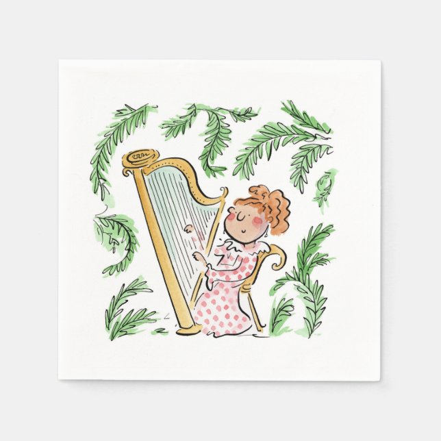 Serviette En Papier Harpe (Devant)