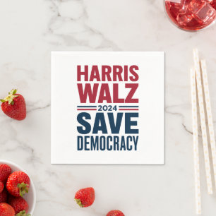 Serviette En Papier Harris Walz Sauver la démocratie