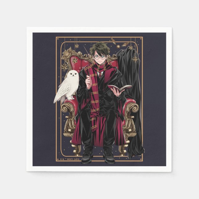 Serviette En Papier HARRY POTTER™ | Anime HARRY POTTER™ assis (Devant)