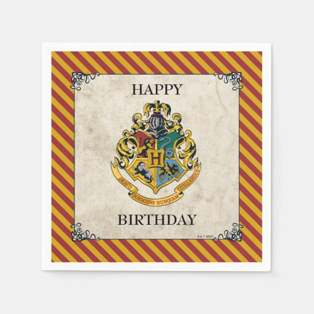 Serviette En Papier Harry Potter | Hogwarts Birthday (Devant)