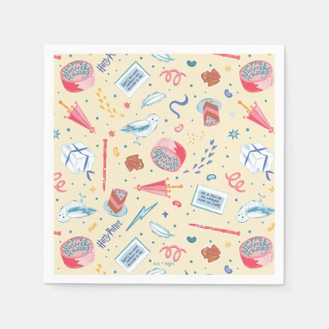 Serviette En Papier HARRY POTTER™ Motif de fête d'anniversaire (Devant)