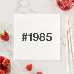 Serviette En Papier Hashtag 1985 40 Anniversaire