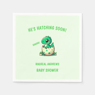 Serviette En Papier Hatching bientôt Dinosaur Baby shower Baby shower