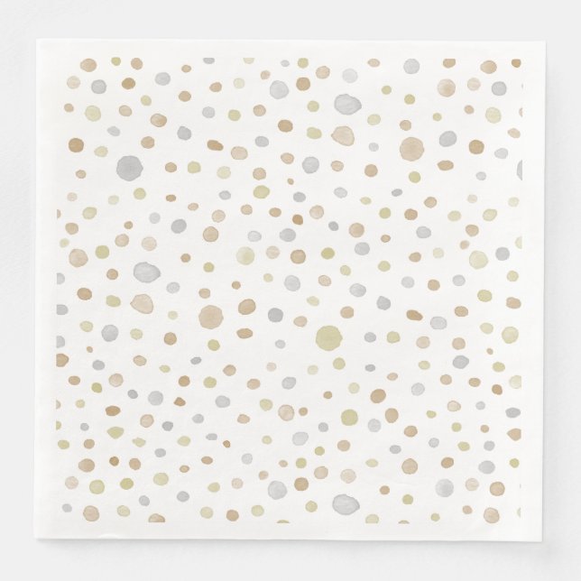 Serviette En Papier Hattie Confetti Aquarelle Points Papier Napkin (Devant)
