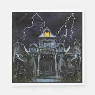 Serviette En Papier Haunted House Halloween