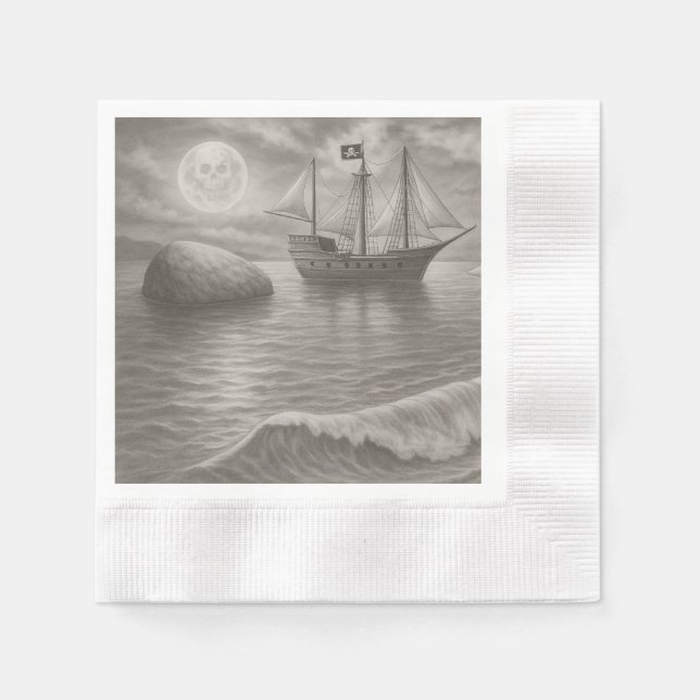 Serviette En Papier Hauntingly Elegant Pirate (Devant)