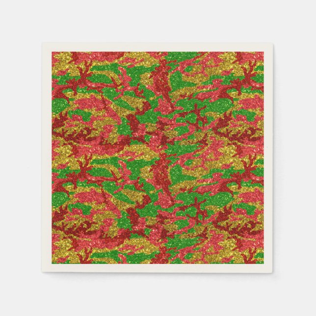 Serviette En Papier Haus De Camo Gold Motif (Devant)