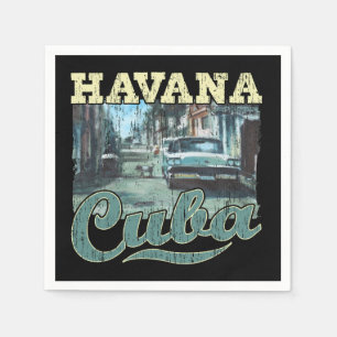 Serviette En Papier Havana Cuba Graffiti Street Art - Love Habana