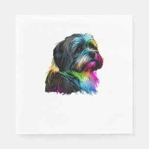 Serviette En Papier Havanais Chien Pop Art Design Havanais Amateurs