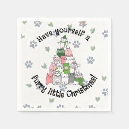 Serviette En Papier Have a furry little Christmas