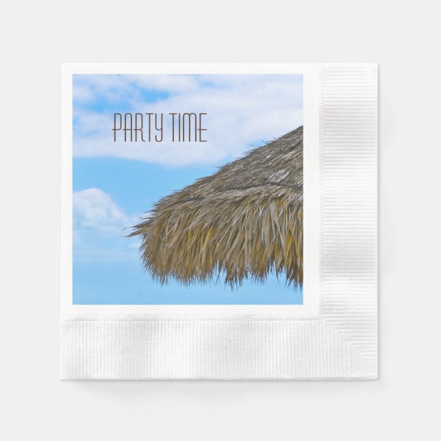 Serviette En Papier Hawaii Luau Party tiki hut (Devant)