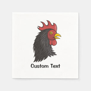 Serviette En Papier Head de Black Rooster