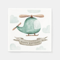 Hélicoptère aquarelle Anniversaire | Soirée Enfant