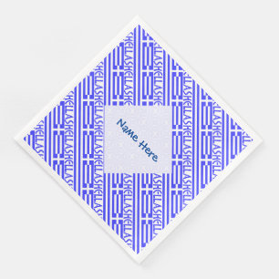 Serviette En Papier Hellas Drapeau grec Carrelage bleu Personnalisatio