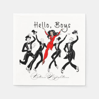 Serviette En Papier Helllo, Garçons