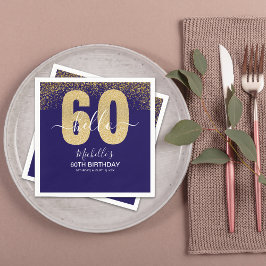 Serviette En Papier Hello 60! - Elegant 60th Birthday Woman