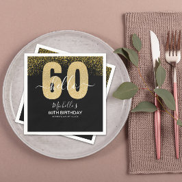 Serviette En Papier Hello 60! - Elegant 60th Birthday Woman