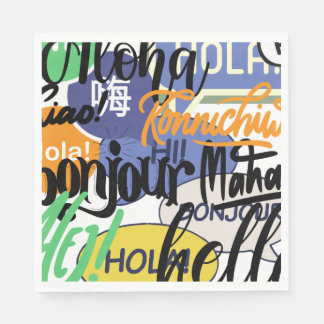 Serviette En Papier Hello World