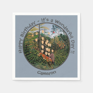 Serviette En Papier Henri Rousseau Tiger & Bull Party Items Collection