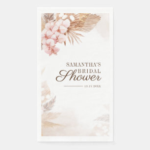 Serviette En Papier Herbe de Pampa Terrracotta Bohème Chic Baby Shower