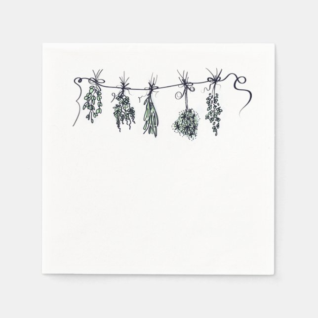 Serviette En Papier Herbes du jardin (Devant)