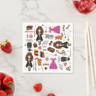Serviette En Papier Hermione Granger aquarelle magique