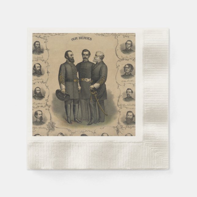 Serviette En Papier Héros de la guerre civile 🛡️ célébration (Devant)
