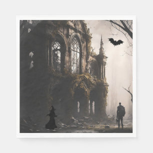 Serviette En Papier Heure de sorcière éffrayante fête d'Halloween