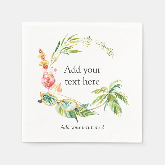 Serviette En Papier Heure d'été (Devant)