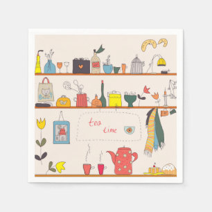 Serviette En Papier Heure du thé de cuisine