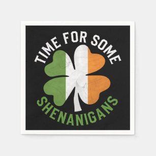 Serviette En Papier Heure pour certains Shenanigans Clover St Patrick'