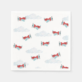 Serviette En Papier Heure Vol avion Anniversaire