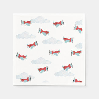 Serviette En Papier Heure Vol avion Anniversaire