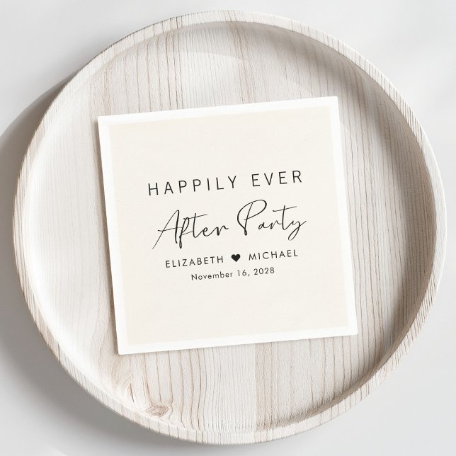 Serviette En Papier Heureusement Jamais Après La Crème De Fête Récepti (Créateur téléchargé)