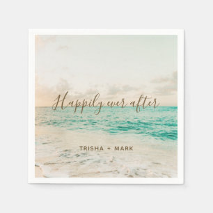 Serviette En Papier Heureusement Jamais Après Le Mariage De Plage