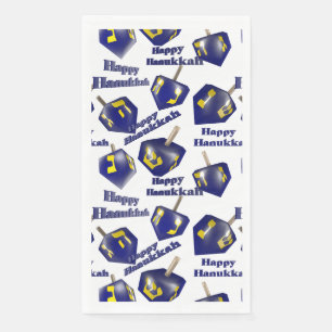 Serviette En Papier Heureux Hanoukka tournoyant Dreidel