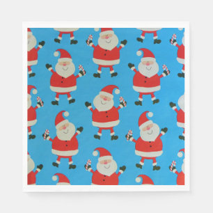 Serviette En Papier Heureux Santas