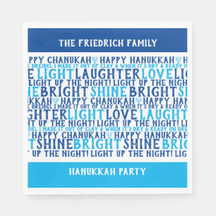 Serviette En Papier HEUREUX voeux de vacances personnalisés HANOUKKA