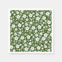 Hibiscus blanc sur Green Tropical Chic