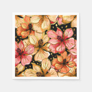Serviette En Papier hibiscus coloré
